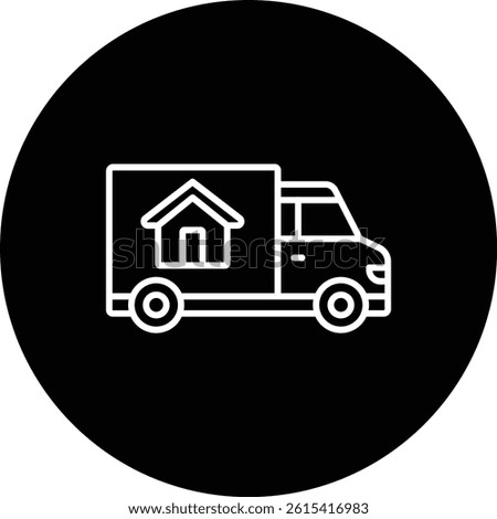 Mover Truck vector icon. Can be used for printing, mobile and web applications.