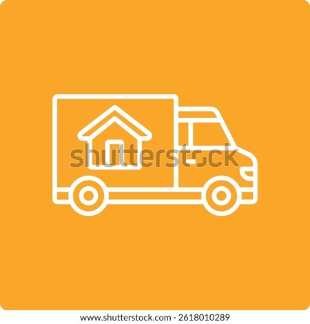 Mover Truck vector icon. Can be used for printing, mobile and web applications.