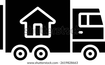 Mover Truck vector icon. Can be used for printing, mobile and web applications.