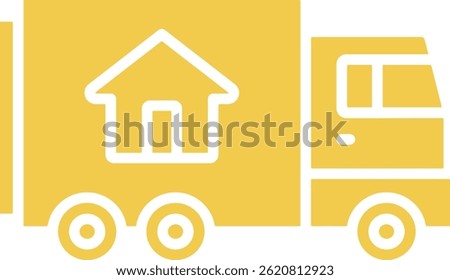Mover Truck vector icon. Can be used for printing, mobile and web applications.