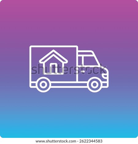 Mover Truck vector icon. Can be used for printing, mobile and web applications.