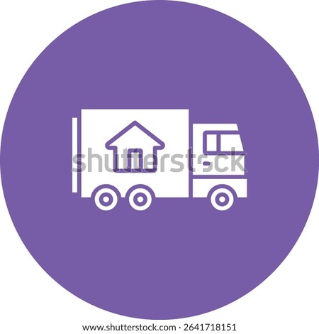 Mover Truck vector icon. Can be used for printing, mobile and web applications.