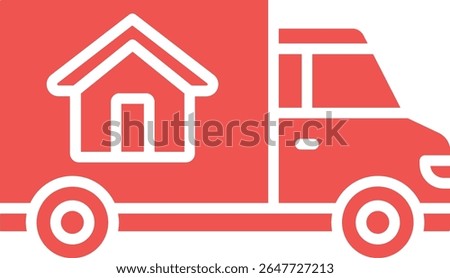 Mover Truck vector icon. Can be used for printing, mobile and web applications.