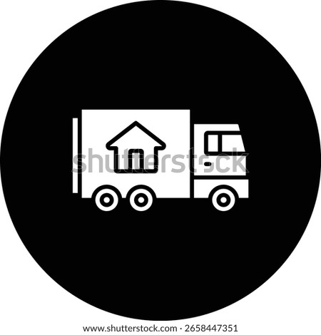 Mover Truck vector icon. Can be used for printing, mobile and web applications.