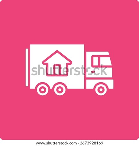 Mover Truck vector icon. Can be used for printing, mobile and web applications.