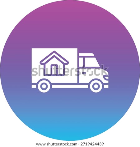 Mover Truck vector icon. Can be used for printing, mobile and web applications.