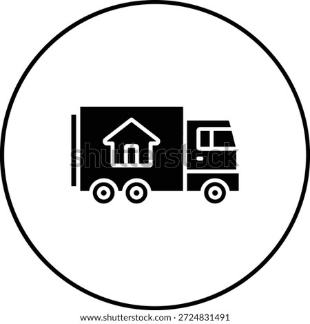 Mover Truck vector icon. Can be used for printing, mobile and web applications.