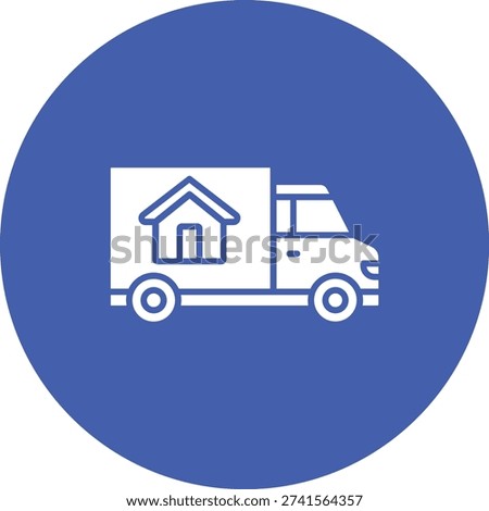 Mover Truck vector icon. Can be used for printing, mobile and web applications.