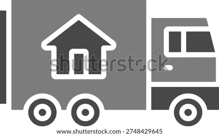 Mover Truck vector icon. Can be used for printing, mobile and web applications.