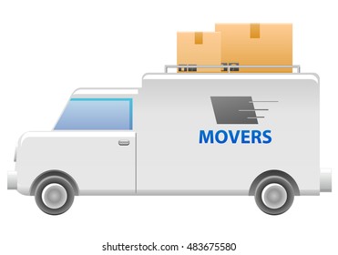 Mover van vector illustration