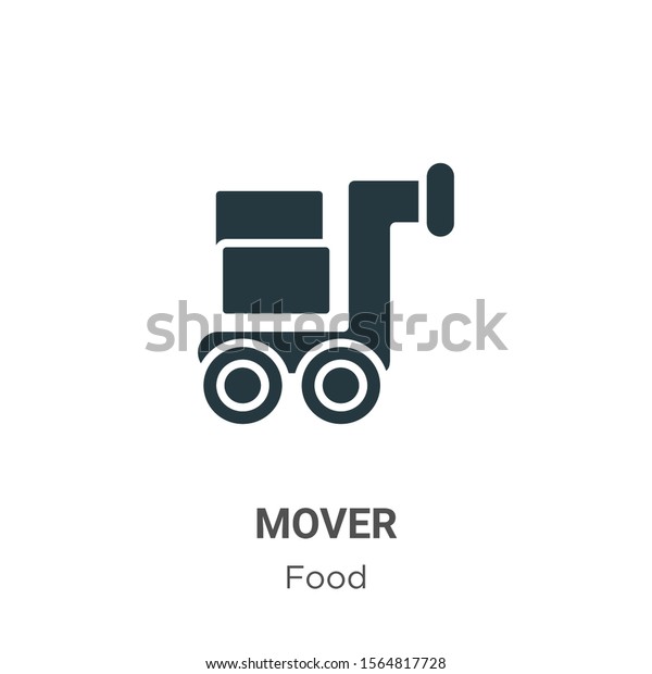 Mover vector icon on white background. Flat\
vector mover icon symbol sign from modern food collection for\
mobile concept and web apps\
design.