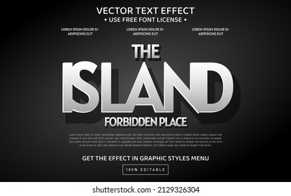 Movie 3D editable text effect template