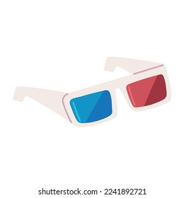 movie 3d glasses icon isolated
