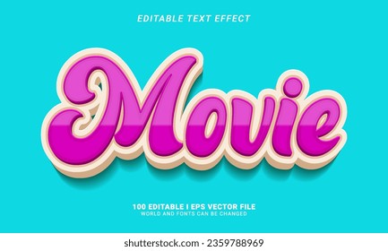 movie 3d style text effect