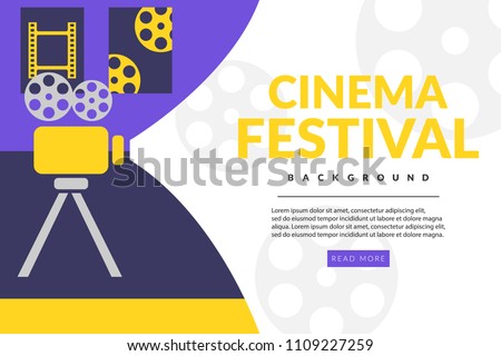 Movie abstract poster. Vector cinema festival poster, flyer background. Abstract sale tickets banner background. Movie time and entertainment concept. 