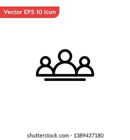 Movie audience, group stroke vector icon. Elements for mobile concepts and web apps.