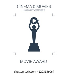 movie award icon. high quality filled movie award icon on white background. from cinema collection flat trendy vector movie award symbol. use for web and mobile