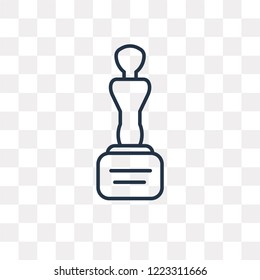 Movie Award vector outline icon isolated on transparent background, high quality linear Movie Award transparency concept can be used web and mobile