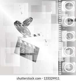 Movie background. Made in vintage style. Vector