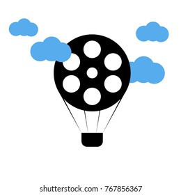 movie baloon logo vector