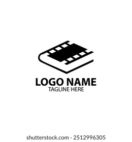 movie book logo design vector