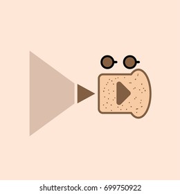 movie bread logo vector