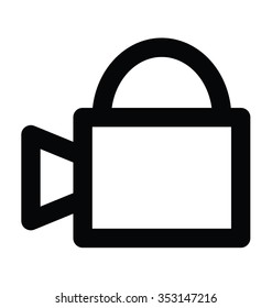 
Movie Camera Bold Line Icon
