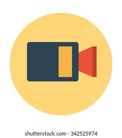 
Movie Camera Colored Vector Icon
