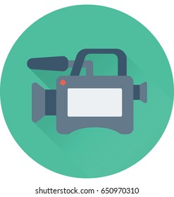 Movie Camera Colored Vector Icon