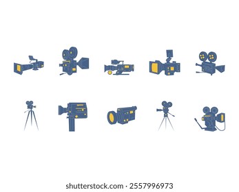 Movie Camera Design Element Set