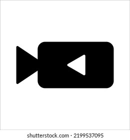Filmkamera und Rahmensymbol einzeln auf weißem Hintergrund