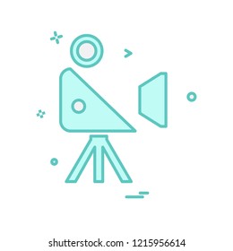 Movie camera icon design vector
