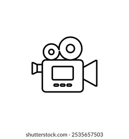 movie camera icon Flat logo isolated symbol