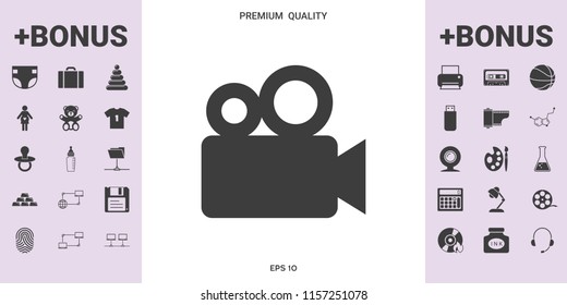 Movie camera icon - graphic elements for your design