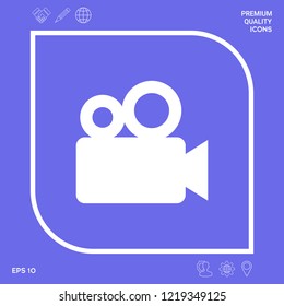 Movie camera icon. Graphic elements for your design