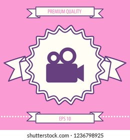 Movie camera icon. Graphic elements for your design