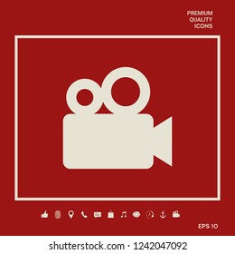 Movie camera icon. Graphic elements for your design
