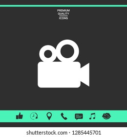 Movie camera icon. Graphic elements for your design