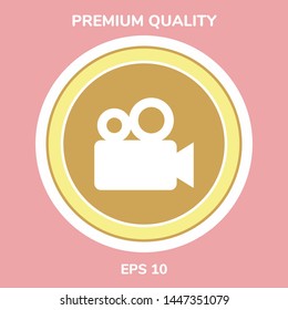 Movie camera icon. Graphic elements for your design