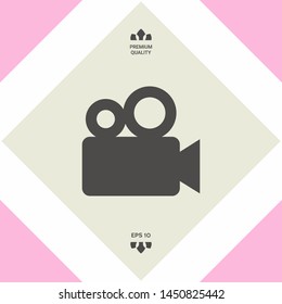 Movie camera icon. Graphic elements for your design