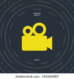 Movie camera icon. Graphic elements for your design