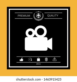Movie camera icon. Graphic elements for your design