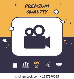 Movie camera icon. Graphic elements for your design