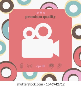 Movie camera icon. Graphic elements for your design