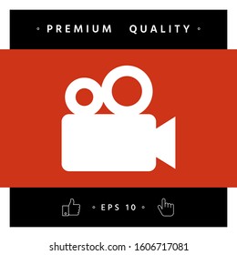 Movie camera icon. Graphic elements for your design