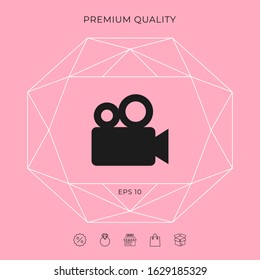 Movie camera icon. Graphic elements for your design