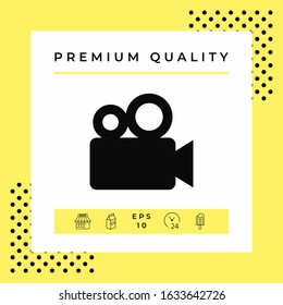 Movie camera icon. Graphic elements for your design