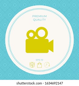 Movie camera icon. Graphic elements for your design