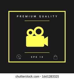 Movie camera icon. Graphic elements for your design