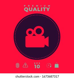 Movie camera icon. Graphic elements for your design